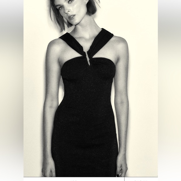 ZARA KNIT MINI DRESS - Picture 3 of 9